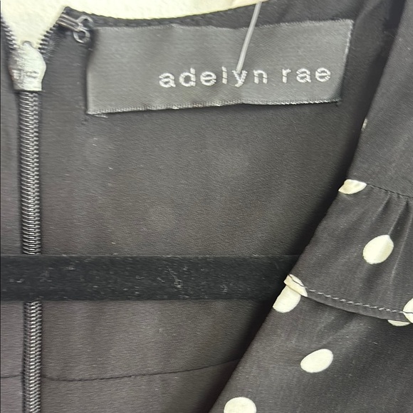 Adelyn Rae Elegant Black Polka Dot Dress small - Picture 5 of 14